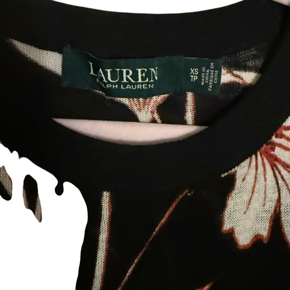Ralph Lauren Floral Knit Top / Sweater | Size XS TP - Picture 4 of 5